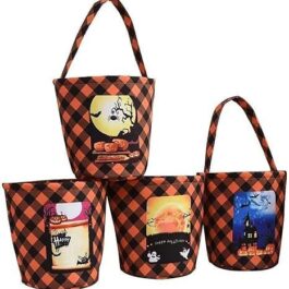 Halloween Trick or Treat Bags Halloween Candy Buckets Fabric Tote Gift Bags for Halloween Parties