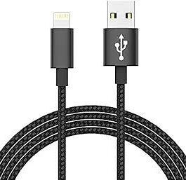 Lightning iPhone Charger Cable Apple – MFI – Certified Made for iPhone 8/8 Plus/X/XS/XS Max/XR/7/7 Plus/SE/6/6 Plus/6S/6S Plus/5/5C/5S, iPad/iPad Mini/iPad Air, iPod