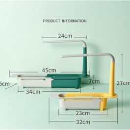 Kitchen Retractable Plastic Draining Rack Storage Rack Sink Caddy Sponge Holder Kitchen Accessories