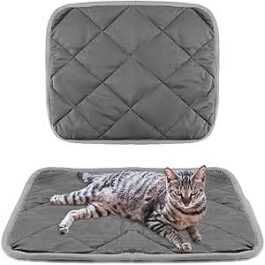 PEUTIER Pack of 2 Self-Heating Blankets for Cats, Dogs, Soft Self-Warming Cat Bed Mat, Dog Kennel Mat, Warming Underlay, Non-Slip Thermal Pads for Cats, Dogs, Puppies, Rabbits