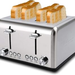 Toaster 4 Slice, CUSIMAX Stainless Steel Toaster