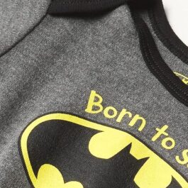 DC Comics Baby Boys’ Infant Onesies Custome Bodysuit, White/Grey/Light Grey