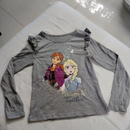 DISNEY FROZEN Princess Elsa Anna Gray long sleeve top