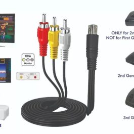 AV RAC Audio Cable Cord Adapter+AC Power Supply