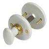 Set of 2 white porcelain rosettes - condemnation and unlocking - Image 2