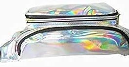 Waist Bag Casual Bag Women Shiny Holographic Fanny Pack Bum Bag Silver