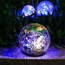 Decorative Glass Globe – Lights up – Indoor or Outdoor Use