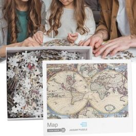 Toy Assembly, Jigsaw Puzzle for Kids, Educational Jigsaw Puzzle, Challenge 1000pcs for Adult Families (map))