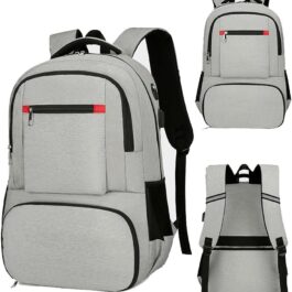 Laptop Backpack with Lunch Compartment, USB & Earphone Ports, Waterproof Insulated Cooler