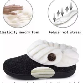 Unisex Comfy Fuzzy Felt Memory Foam Slippers, Super Comfy