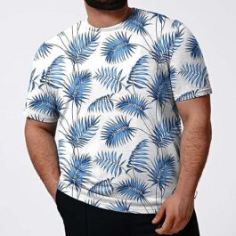 Men’s Leaf Printed Big and Tall t-Shirts