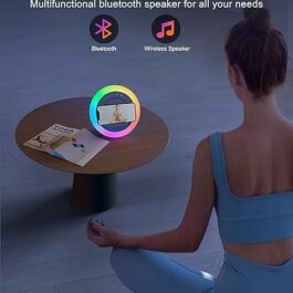 Color Changing Bluetooth Speaker Night Light with Wireless Charging