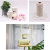 Macrame Cord 100% Macrame Natural Soft Cotton Rope,3 Strand Twisted Cotton Cord for Craft&Handmade Plant Hanger Wall Hanging