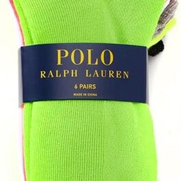 Ralph Lauren Polo 2-4 years 6-Pack Blue/White Ultra Low Cut Socks