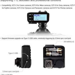 GODOX X2T-S 2.4G Wireless Trigger Flash Transmitter for Sony with Ttl HSS 1/8000s Group Firmware Upgrade Function Control Panel