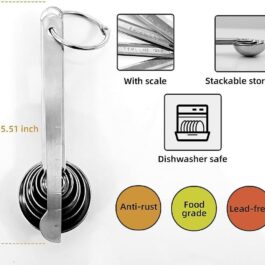 Stainless Steel Teaspoon and Tablespoon Measuring Spoons Set for Dry and Liquid Ingredients