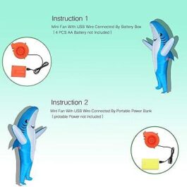 Inflatable Costume Shark Costume Adult Inflatable Halloween Costumes for Adult Men Women Blow up Funny Shark Fancy Dress Costume