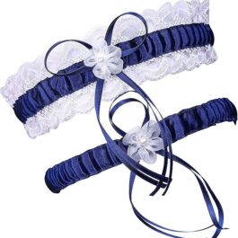 yanstar Organza Bridal Garter Set Crystal Rhinestone Wedding Garters for Bride