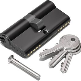 key/key cylinder lock with 3 standard brass keys, has anti-picking, anti-drilling, anti-click, anti-bump