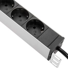 power strip 6-fach 2,4m Supraline m. Schalter silver