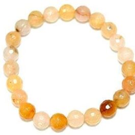 Crystal Cave Exports Natural Danburite Crystal Stone Round Beads Faceted Bracelets Healing Reiki Crystal highly spiritual vibration Solar Plexus,Heart Chakra