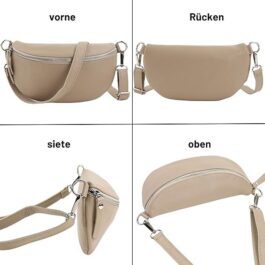 Blade Bum Bag Women’s Genuine Leather, Stylish Belt Bag Women with 2 Patterned and Leather Removable & Adjustable Wide Belts, Crossbody Bag Women, High-Quality Chest Bag for Women