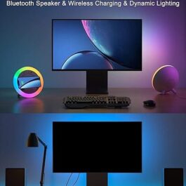 Color Changing Bluetooth Speaker Night Light with Wireless Charging