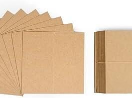 ewtshop Pack of 50 Natural Card Place Cards 10 x 5 cm Place Cards, Name Tags, Birthdays, Weddings, Christenings etc.