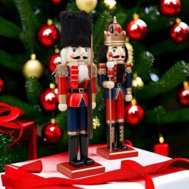 Wooden Nutcracker Ornaments Christmas Decoration Figures Puppet Home Decor