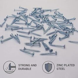 Universal Zinc Plated Steel 4.0 x 35 mm Wood Screws, Torx Head, Countersunk Head, Chipboard Screws (300, 4.0 x 35 mm)