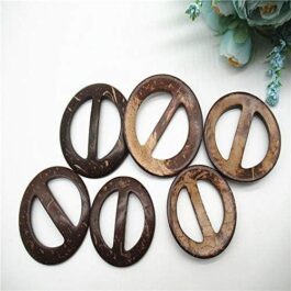 Natural Coconut shell belt buckle ring wood buckle Ladies belt buckle Clothing accessories mix size Crafts wood Handmade Carfts