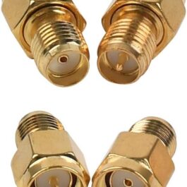 SMA Male Plug to RP-SMA Female RF Straight Connector, Gold Plated Adapter for Antennas, Wireless LAN Equipment, Extension Cables, FPV Drones