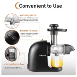 Joyoung Ceramic 7-Segment Masticating Juicer with Automatic Speed Regulation � Premium Nutrient-Preserving Cold Press Juicer