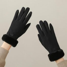 Winter Women Gloves Touchscreen Texting Gloves Plus Velvet Cycling Windproof, Trendy & Practical