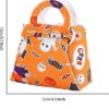Halloween Theme Non-woven Fabric Gift Bags with Handle, Candy Bags, Trapezoid with Pumpkin & Bat Pattern, Sandy Brown, - Image 4