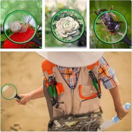 QiCheng&LYS-3X Hand-held Magnifying Glass with Non-Slip Soft Handle, Suitable for Reading, Insects and Hobby Observation, Classroom Science