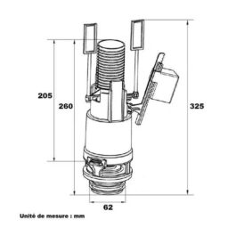 Siamp 32 4547 07 Spuelmechanismus WC-Spuelkasteninstallation for 350