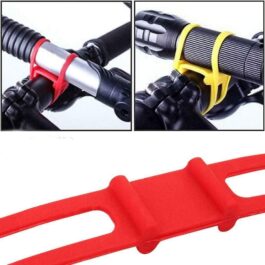 Silicone Bicycle Band 6 Pcs Bike Light Holder Strap 5.7″ Flashlight Band Phone Strap Tie Ribbon Mount Holder for Light Handlebar Mount