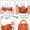Halloween Theme Non-woven Fabric Gift Bags with Handle, Candy Bags, Trapezoid with Pumpkin & Bat Pattern, Sandy Brown, - Image 2