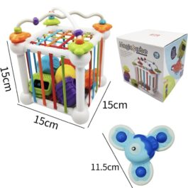 Toy from 1 Year, Baby Toy Montessori Toy from 1 Years, Shape Sorting Toy with Elastic Bands Sensory Toy Baby Children Toy for 1 2 Years Boys and Girls