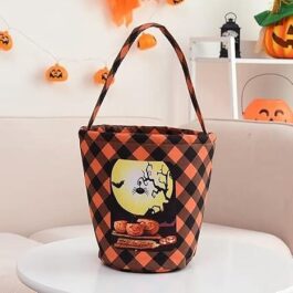 Halloween Trick or Treat Bags Halloween Candy Buckets Fabric Tote Gift Bags for Halloween Parties