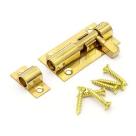 Barrel Bolt Thickened Copper Barrel Latch Slide Bolt Latch Bathroom Lock Antique Door Latch with Mounting Screws