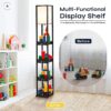 ATAMIN 72" Floor Lamp for Living Rooms, Premium Tall Floor Lamp with Shelves and Drawers, Sturdy Shelf Floor Lamp for Bedrooms