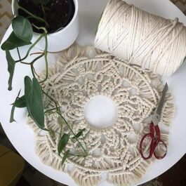 Macrame Cord 100% Macrame Natural Soft Cotton Rope,3 Strand Twisted Cotton Cord for Craft&Handmade Plant Hanger Wall Hanging