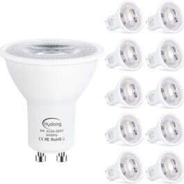 HY GU10 LED Light Bulbs 8W Warm White 3000K, 70W Halogen Bulbs Equivalent, 720lm Light Bulb, 120 Wide Beam, No Dimmable, AC 85V-265V (Pack of 10)