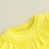 Girls Pullover Flower Collar Clothes Print T-shirt Long Sleeve - Image 2