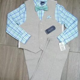 Nautica Boys’ Set with Dress Shirt, Tie, Vest, and Pants