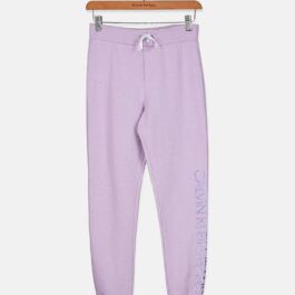 Calvin Klein Girls’ Fleece Logo Sweatpants Lilac Ghost