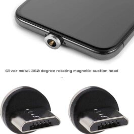 Micro USB Magnetic Connector Rotatable Micro USB Magnetic Adapter Magnetic Connector Tips Head for Magnetic Charging Cable Cord