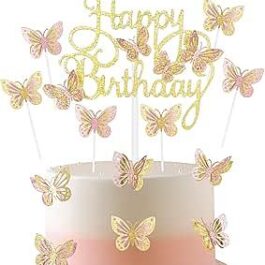 Butterfly Birthday Cake Toppers